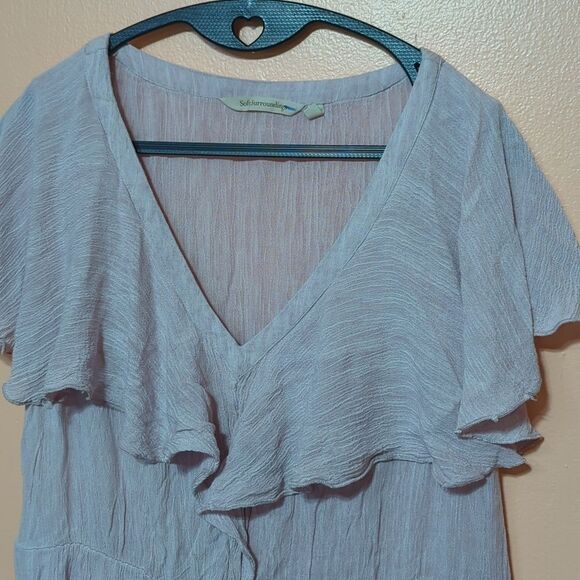 Soft Surroundings Italian Dreams Mauve Blush Pink Romantic Maxi Dress M - Picture 3 of 8